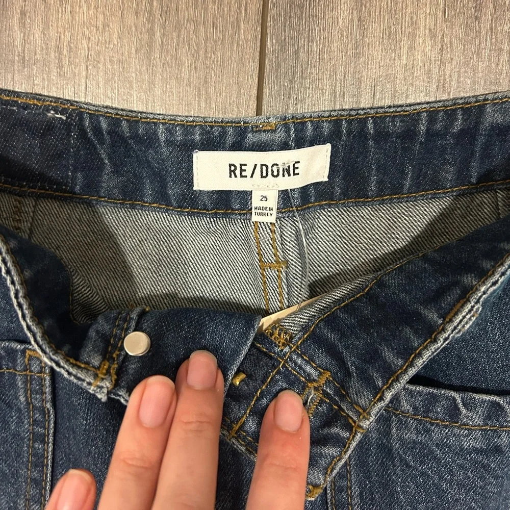 Re/Done Originals The Bender Straight Jeans in Rustic Indigo Size 25 - Picture 5 of 7